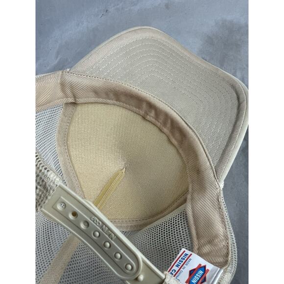 Smiley Face Snapback Trucker Hat Mesh Vented Adjustable Mesh Back Nissan - Picture 7 of 7